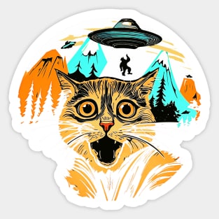 im not saying it was aliens Alien cat ufo Sticker